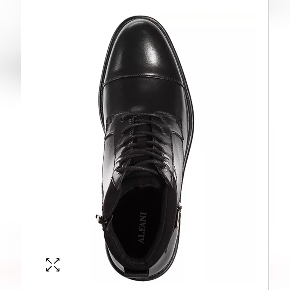 Alfani Men's Utility Boot black vegan leather size 11M  New - Picture 3 of 12